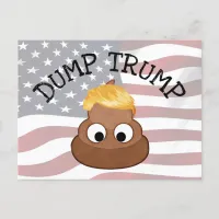 Dump Trump Poop pile "anti-trump" Political Humor Postcard