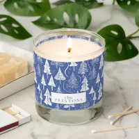 Blue Christmas Pattern#6 ID1009 Scented Candle