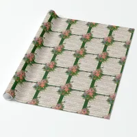 Vintage Christmas Sheet Music with Festive Violin Wrapping Paper