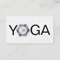 *~* OM Aum Lotus Yoga Mandala Teacher Instructor Business Card