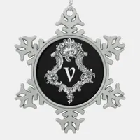 V Monogram Initial Ornament