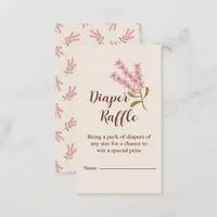 Wildflowers Diaper Raffle Floral Pretty Sweet  Enclosure Card