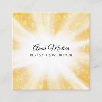 *~* Healing Reiki Yoga Massage Energy Light Worker Square Business Card