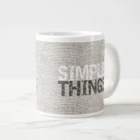 Simple Things Burlap ID184 Large Coffee Mug