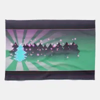 Christmas Trees Shades of Green Kitchen Towel