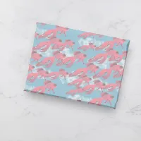 Flying Fish, Coral Colored Beta Fish Blue Sky Wrapping Paper Sheets