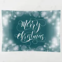 Merry Christmas Script and Stars ID194 Trinket Tray