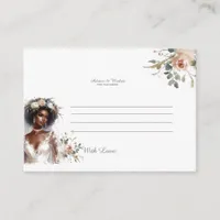 Bride Bachelorette Wedding Advice Enclosure Card