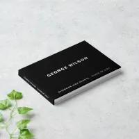 Custom Black High School Grad Party Graduation  Foil Guest Book