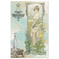 *~* Vintage Decoupage Woman Art Nouveau AR23 Tissue Paper
