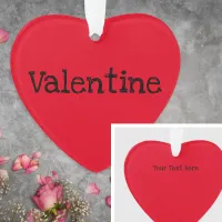 Create Your Own Custom Text Modern Valentine's Day Ornament