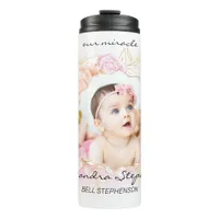 Shabby Chic Retro Baby Girl First Brithday Photo Thermal Tumbler