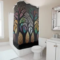 Vibrant Tree of Life Shower Curtain 