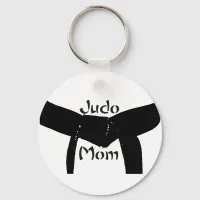 Martial Arts Black Belt Judo Mom Keychain