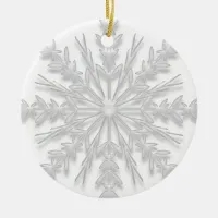 First Christmas in New Home White Snowflake Ceramic Ornament