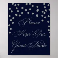 Navy Glitter Please sign our guest book Sign