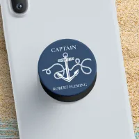 Nautical Anchor Rope Captain Name PopSocket