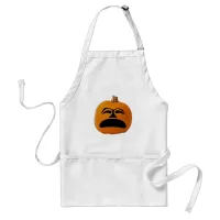 Jack o' Lantern Unhappy Face, Halloween Pumpkin Adult Apron