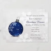 Festive Navy Corporate Holiday party Invitations