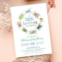 Baby Shower Watercolor Little Lovebug  Invitation