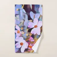 Purple Pink Blue Beautiful Floral  Hand Towel