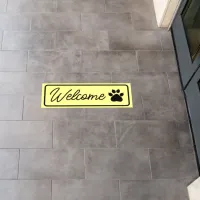 Welcome Transparent Sign for Veterinarian Offices  Floor Decals