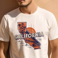 Retro Travel Iconic California Graphic T-Shirt