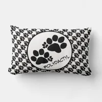 Pillow - Polydactyl Paw Prints and Pet Name