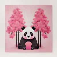 Panda Bear with Pink Shades Wildlife & Nature  Jigsaw Puzzle