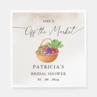 She is off the Market Farmers Market Bridal Shower Napkins