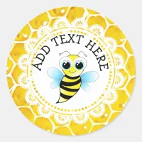 Personalized  Cute Honeybee Honeycomb Stickers