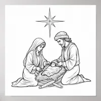 Downloadable Religious Christmas scene Poster