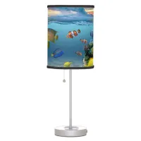 Ocean Underwater Coral Reef Tropical Fish Table Lamp