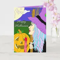 Witch Themed Halloween Card