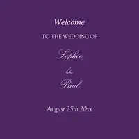 Dark Purple Wedding with White