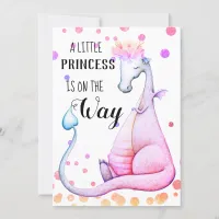 *~* Purple Dragon Baby Girl Shower Invitation