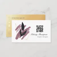 Trendy Brush Strokes Collage Business Card