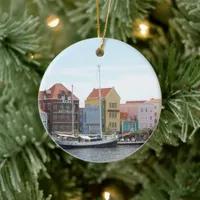 Sailing Boat in Willemstad Ceramic Ornament