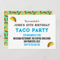 Kids Taco Night Birthday Party Invitation