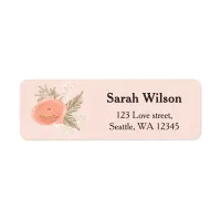 ivory blush gold bridal shower address label