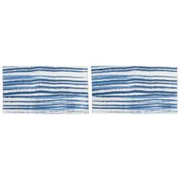 Modern Blue and White Coastal Stripes