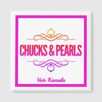 Chucks & Pearls Vote Kamala Magnet