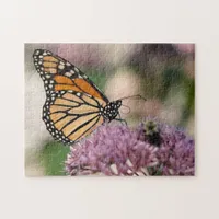 Monarch Butterfly and on Native Wildflower Nature  Jigsaw Puzzle