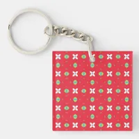 Christmas Holiday Charm Pattern 02 -  Keychain