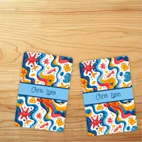 Mod Abstract Beach Theme with Starfish Jumbo Poker Cards