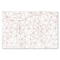 Girly Rose Gold Geometric Copper Polygon Tissue Paper