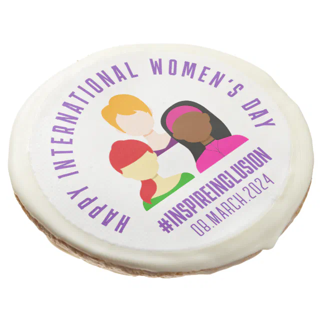 Elegant Faces International Women's Day March 8 Sugar Cookie
