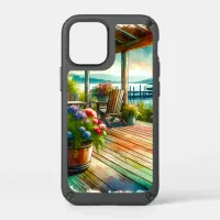 Pretty Lakehouse View Deck and Flowers Speck iPhone 12 Mini Case