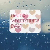 Valentine's Day Viva Magenta with Hearts Magnet