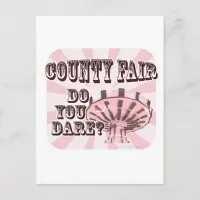 Fun County Fair Slogan Postcard